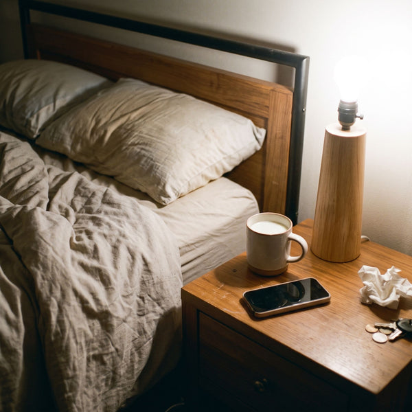 nobody called — lamp-lit bedside, sandgate, june